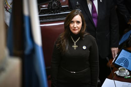 La presidenta del Senado, Victoria Villarruel