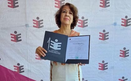 La presidenta municipal de San Mateo Piñas, Lilia Gema García Soto