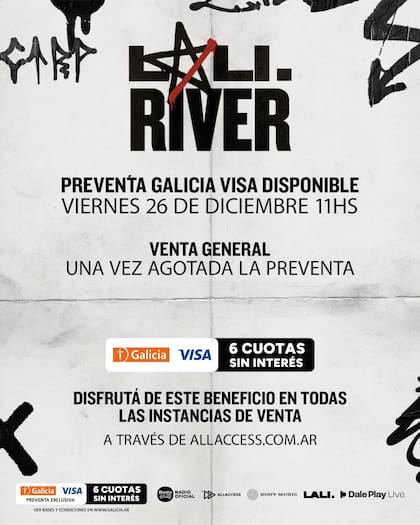 La preventa para el show de Lali comienza el viernes 26 de diciembre de 2025 a las 11; una vez agotada estará disponible la venta general (Foto: Instagram @livedaleplay)