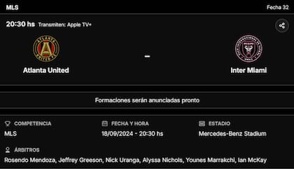 La previa de Atlanta United vs. Inter Miami, con la presencia de Lionel Messi, por la MLS 2024