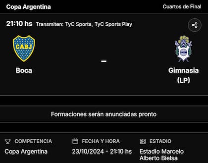 La previa de Boca Juniors vs. Gimnasia de La Plata, por la Copa Argentina 2024