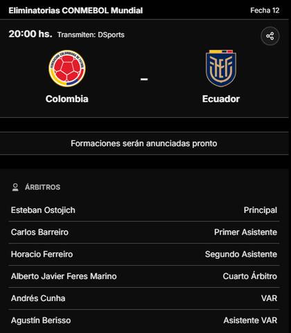 La previa de Colombia vs. Ecuador, por las eliminatorias sudamericanas 2024