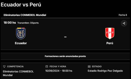 La previa de Ecuador vs. Perú, por las eliminatorias sudamericanas, en canchallena.com