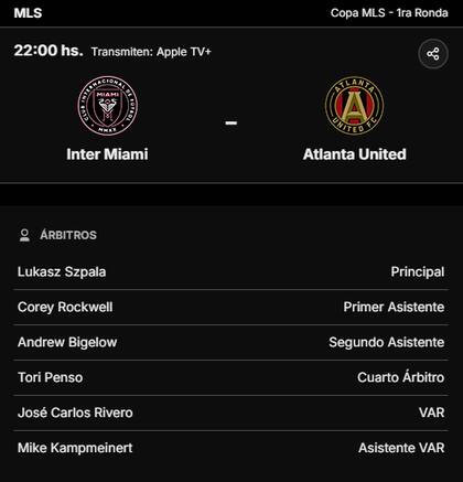 La previa de Inter Miami vs. Atlanta United, por la MLS