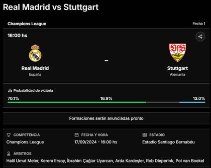 La previa de Real Madrid vs. Stuttgart, por la Champions League