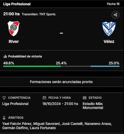 La previa de River Plate vs. Vélez, por la Liga Profesional 2024: juegan este viernes en Núñez