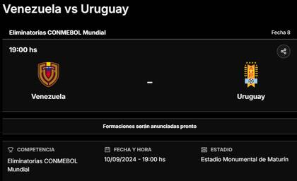 La previa de Venezuela vs. Uruguay, por las eliminatorias al Mundial 2026
