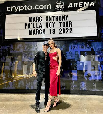 La primera aparición pública de la pareja fue en marzo del 2022 en un concierto de Marc Anthony en Los Ángeles.