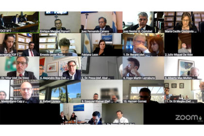 La primera audiencia del caso Cuadernos