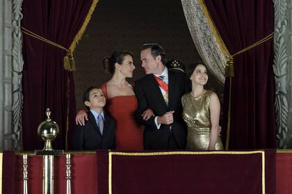 La primera dama, con su familia, antes de que los tiempos se oscurezcan para ella