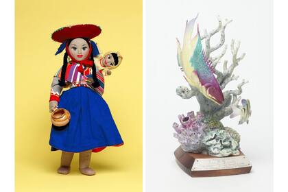 En 1961 la primera dama de Perú le regaló una muñeca a Carolina, la hija de Kennedy, y el gobernador de Bermuda le regaló al entonces presidente una escultura de un pez. Fuente: Biblioteca Presidencial John F. Kennedy