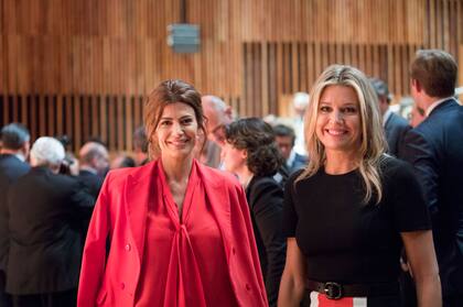 La Primera Dama Juliana Awada junto a la reina Máxima de Holanda durante el evento desarrollado en el CCK