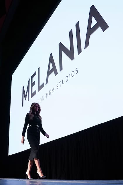 La primera dama norteamericana, Melania Trump, en la presentación de su documental.