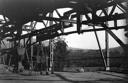 La primera estación del cable carril