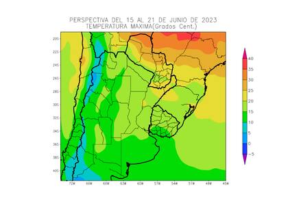 La primera etapa de la perspectiva comenzará con tiempo frío, provocado por el ingreso de una masa
de aire polar en los días precedentes