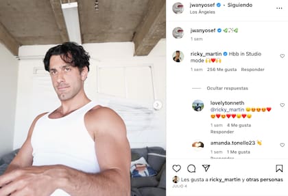La primera foto de Jwan Yosef a la que Ricky Martin reaccionó con "habibi"