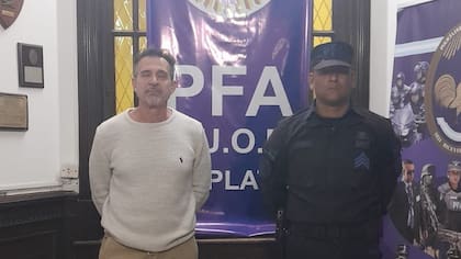 La primera foto de la detención de Lotocki en 2023, en La Plata