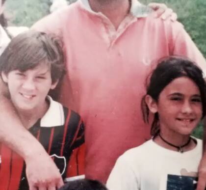 La primera foto de Lionel Messi y Antonela Roccuzzo de pequeños