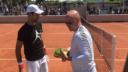 La primera imagen de Novak Djokovic con su nuevo entrenador, Andre Agassi
