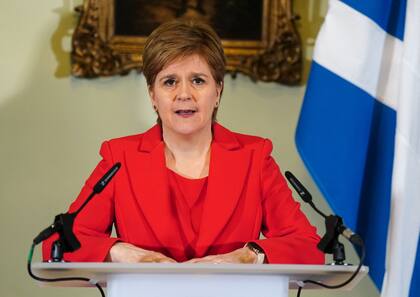 La Primera Ministra de Escocia y líder del Partido Nacional Escocés (SNP), Nicola Sturgeon, habló durante una conferencia de prensa en Bute House en Edimburgo, y anunció que dejará el cargo de Primera Ministra, en Edimburgo el 15 de febrero de 2023. 