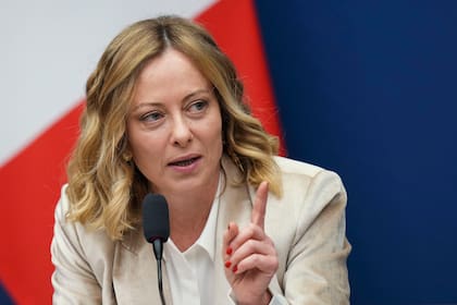 La primera ministra italiana, Giorgia Meloni, en una conferencia de prensa en Roma, el 9 de enero de 2025