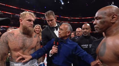 La primera pelea de box transmitida por Netflix fue Jake Paul vs Mike Tyson (X/@netflix)