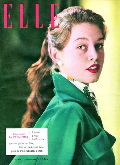 La primera portada de Brigitte Bardot en la revista Elle, a los 15 años.