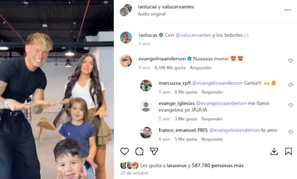 La primera reacción amorosa de Evangelina Anderson a Ian Lucas