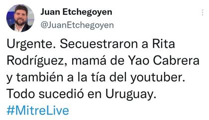 La primicia que reveló Juan Etchegoyen en las redes sociales