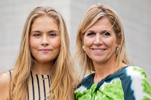 La princesa Amalia y la reina Máxima durante su reciente paso por Nueva York