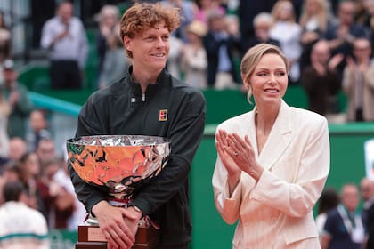 La princesa Charlene con el ganador, Jannik Sinner