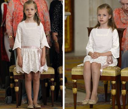 La princesa de Asturias, en la ceremonia de abdicación del rey Juan Carlos