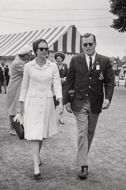 La princesa de Mónaco y su hermano en la Henley Royal Regatta. en 1965.