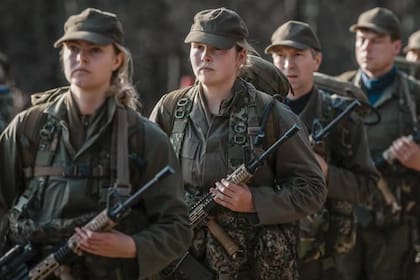 La princesa, en uno de los exigentes ejercicios programa, totalmente integrada en su unidad