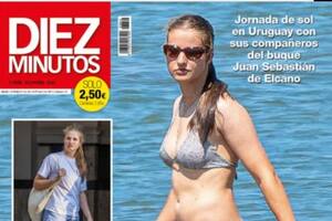 La princesa Leonor disfrutó de una tarde de playa con sus compañeros de la armada