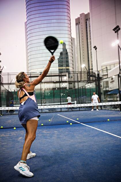 La profesora Gisela Garrone, durante uno de sus entrenamientos semanales