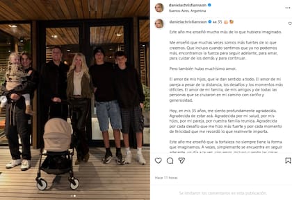 La profunda reflexión de Daniela Christiansson en el día de su cumpleaños (Foto: Instagram @danielachristiansson)