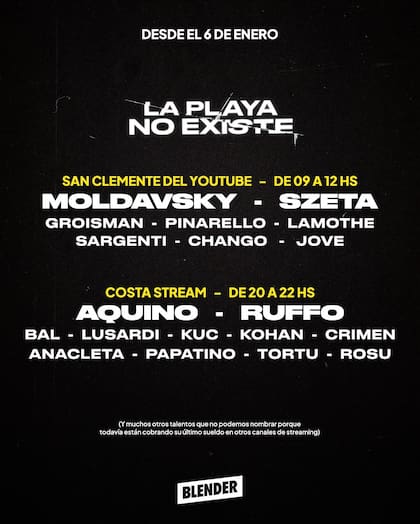 La programación de Bondi