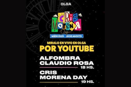 La programación de este miércoles 28 de agosto a partir de las 18 horas, por Olga