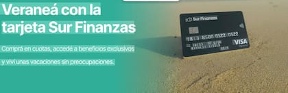 La promoción de la tarjeta de Sur Finanzas con el Banco Coinag.