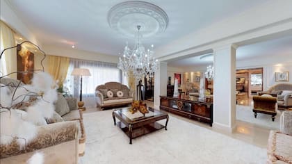 La propiedad cuenta con amplio doble doble living con chimenea y grandes ventanales