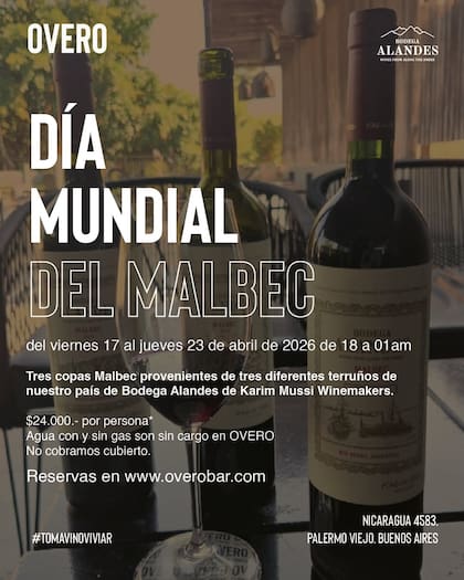 La propuesta de Overo en el marco del Día Mundial del Malbec