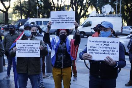 La protesta de cubanos frente de la Cancillería del domingo pasado fue la cuarta manifestación de la semana 