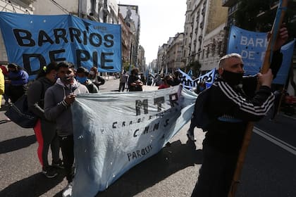 La protesta de hoy, sobre la avenida Callao