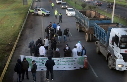 La protesta fue en la autopista Ezeiza-Cañuelas