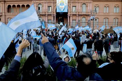 La protesta llegó hasta la Casa Rosada