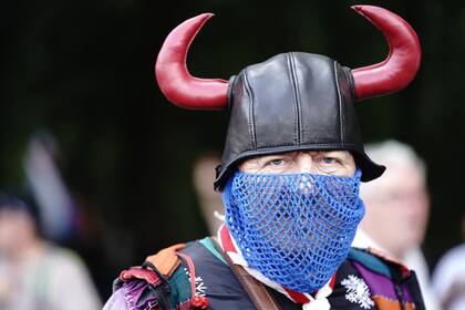 Diversos tapabocas usados a modo de protesta en Berlín