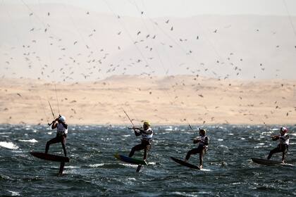 La prueba de kite surf en Bahia de Paracas