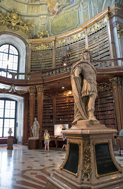 La Prunksaal, sala principal de la Biblioteca Nacional Austríaca en Viena.