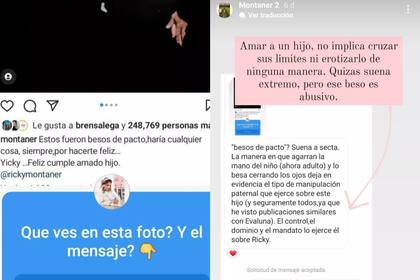 La psicóloga mostró algunas de las opiniones que le llegaron a través de su cuenta de Instagram